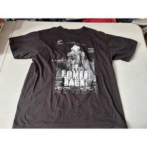 IT Movie Shirt Mens Large Clown Black Short Slv Pennywise It Comes Back